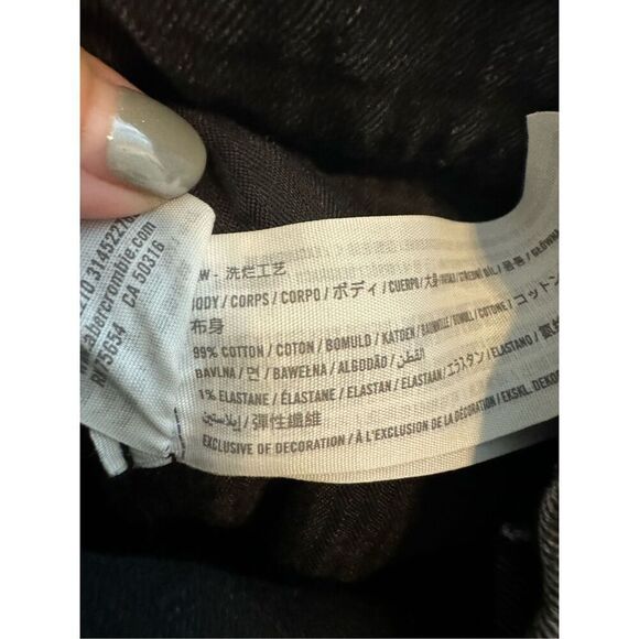 Abercrombie & Fitch Womens Black Skinny High Rise Jeans Size 27/4 - Picture 4 of 4